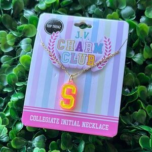 Gold and Yellow Initial Necklace for Kids